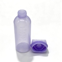 Bouteille applicatrice de teinture capillaire en plastique réutilisable de haute qualité, 170 ml (6 oz), avec peigne, pour salon de coiffure, vente en gros
