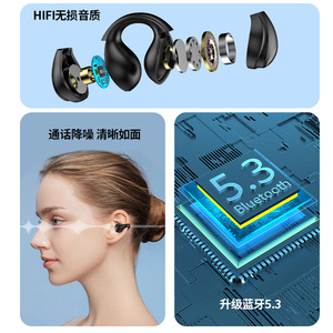 2023 écouteurs <span class=keywords><strong>sans</strong></span> <span class=keywords><strong>fil</strong></span> de qualité supérieure tws bateau écouteurs mains libres ow clip d'oreille ouvert pour téléphones mobiles - Product Image 5