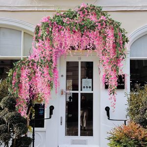 Ghirlanda di Glicine Artificiale, Fiori Artificiali, Ghirlanda di Foglie Verdi per Arco Nuziale, Decorazione Floreale - Product Image 4