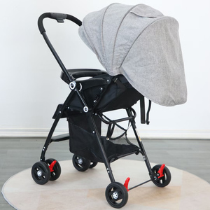 Cochecito de bebé alto y ligero, plegable, bidireccional, con amortiguación, para recién nacidos, con estructura de acero inoxidable. - Product Image 2