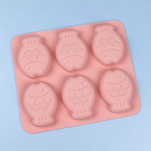Ý tưởng mới 6-khoang phim hoạt hình cá Silicone khuôn để nướng bánh quy bánh kẹo xà phòng bền dễ dàng để làm sạch đóng gói trong một túi OPP - Product Image 5