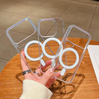Funda Magnética Acrílica Transparente a Prueba de Golpes para Xiaomi 17T Pro Max 15T 17 POCO X8 Pro, Carga Inalámbrica, Cubierta Trasera Rígida de PC, Redmi 15C