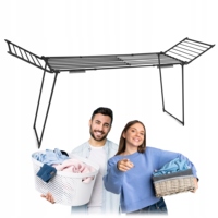 Promotion : Séchoir à linge télescopique sur pied 25M 27M 30M en métal avec pinces à chaussettes