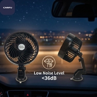 Ventilateur de voiture CARFU réglable 12V à aspiration puissante en ABS, accessoires intérieurs populaires, kits d'alimentation allume-cigare, ventilateur de voiture à ventouse