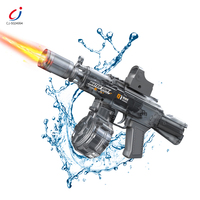 Pistolet à eau électrique transparent Chengji pour enfants, jouet de plage d'été, pistolet à eau automatique en plastique, jouet de pistolet à eau électrique qui respire le feu