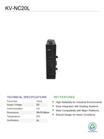Adaptador de Expansión de Comunicación Serial PLC Key-enc KV-NC20L Usado, Doble Puerto, Automatización Industrial