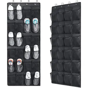 काले foldable फांसी 24 जेब गैर बुना जूते आयोजक हर तरह की चीज़ें भंडारण बैग