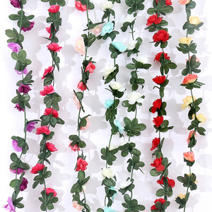 Hot Bán Đa Màu Treo Rose Ổn Định Nhà Máy Nhân Tạo Trang Trí Hoa Lụa Rose Cây Nho Treo Rose <span class=keywords><strong>Ivy</strong></span> - Product Image 4