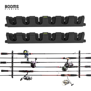 Booms Fishing WV5 Horizontal Fishing <b>Rod</b> Holders for Garage, Store up to 6 <b>Rod</b> and Reel Combo, Wall Mounted Fishing <b>Rod</b> Rack - Product Image 2
