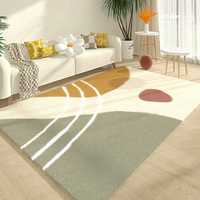 Tapis d'intérieur moderne nordique en fausse fourrure de cachemire, doux, moelleux, antidérapant, tapis de luxe pour chambre à coucher, chambre d'enfant, chambre de fille, décoration intérieure, fabriqué à la machine