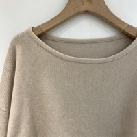 vêtements femme, ensemble 2 pièces tricot ample, pull col rond beige, pantalon large printemps automne