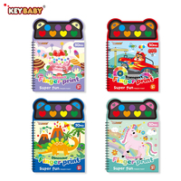 Livre de peinture au doigt Keybaby pour enfants, livres d'activités artistiques par empreintes digitales, livres de dessin et de peinture pour enfants et tout-petits, préscolaire