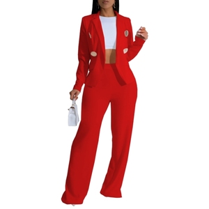 ชุดเซ็ตสองชิ้น เสื้อแขนยาวสีพื้น กางเกงขายาว สำหรับผู้หญิง แฟชั่นมาใหม่ - Product Image 3