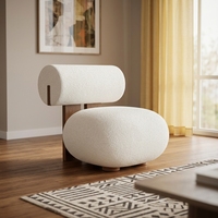 Fauteuil simple moderne nordique en bois massif durable pour salon ou chambre à coucher – Mobilier de maison
