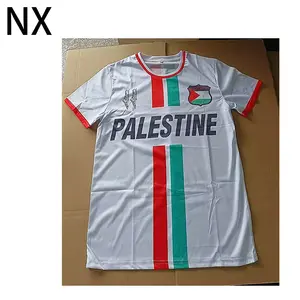 Custom White Color O-neck Individual Packing Fast Delivery Palestinian Football Jersey T-shirt With Chinese Factory