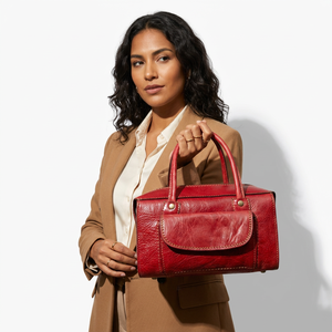 Custom Logo Full Grain Leather Handbag Vintage Vegetable Tanned Cowhide Top Handle <b>Satchel</b> <b>Bag</b> <b>for</b> <b>Women</b> - Product Image 6