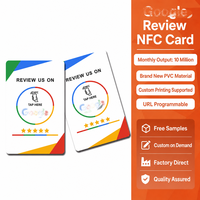 Mini-étiquette NFC personnalisable en PVC avec code QR pour téléphone, carte de visite électronique NTAG213/215 pour avis sur les réseaux sociaux