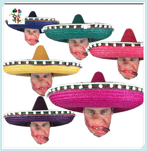 Giá rẻ bán buôn dành cho người lớn Đảng Fancy Dress Mens mũ rơm với BOW TIE HPC-0295 - Product Image 3