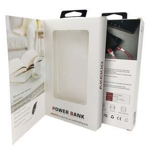 Các tông màu trắng hộp quà tặng in móc phong cách điện thoại di động phụ kiện hộp giấy với cửa sổ - Product Image 6