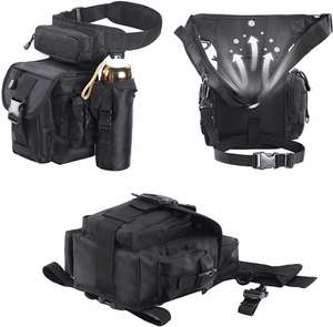 Sac de cuisse multifonctionnel personnalisé avec logo pour la randonnée en plein air, la moto, les voyages, sac tactique à bandoulière avec poche pour bouteille d'eau - Product Image 3