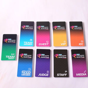 بطاقات PVC قابلة للكتابة مخصصة من المصنع، بطاقات دخول دائمة للفعاليات مع حبل تعليق للمعارض ومنظمي المؤتمرات - Product Image 2