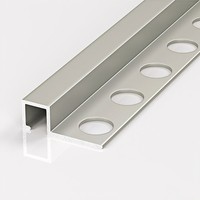 Profilé carré en aluminium anodisé or rose pour carrelage, perforé, pour décorations d'angle de mur de cuisine, durable et étanche