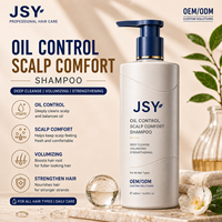 Sampo Pengontrol Minyak JSY 400ml Perawatan Kulit Kepala Pembersih Mendalam Penambah Volume Penguat Rambut Perawatan Harian Formula OEM ODM Label Pribadi