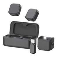 Microphone Lavalier Sans Fil pour Téléphone Type-C, Mini Micro à Clipser avec Réduction de Bruit à une Touche pour Vlog, Interview, Diffusion en Direct