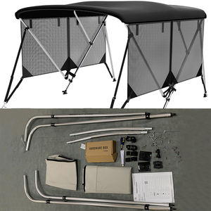 Bimini de <span class=keywords><strong>bateau</strong></span> en aluminium à 3 arcs, imperméable et résistant aux UV, avec fermeture éclair facile à installer, botte de rangement - Product Image 3