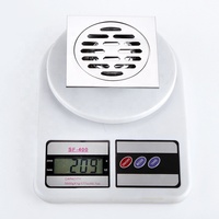 Siphon de sol carré en acier inoxydable pour salle de bain 10x10cm, anti-colmatage, vente en gros usine