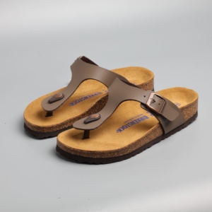 Sandales <span class=keywords><strong>Birkenstock</strong></span> Gizeh en liège Birko-Flor Premium, claquettes à lanière en T blanches pour hommes et femmes, <span class=keywords><strong>chaussures</strong></span> de plage confortables, nouveauté 2026 - Product Image 4
