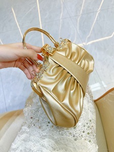 New Cross-border Women's Luxury Evening <b>Clutch</b> Bag PU Material Polyester Diamond-encrusted Celebrity Elegant High-class Tanjing - Product Image 2