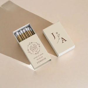 Fiammiferi di Lusso Ecologici e Durevoli in Scatola Personalizzata con Logo Stampato <span class=keywords><strong>a</strong></span> Colori, Ideali per Hotel e Regali di Compleanno - Product Image 1