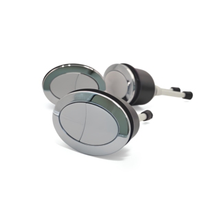 Bathroom OEM PW Series Toilet <b>Push</b> <b>Button</b> ABS Chrome Finish Oval Shape - Product Image 1