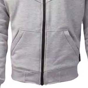 เสื้อฮู้ดผ้าฟลีซสำหรับผู้ชาย, เสื้อฮู้ดมีซิปขนาดใหญ่พิเศษปักโลโก้ได้ตามต้องการ - Product Image 4