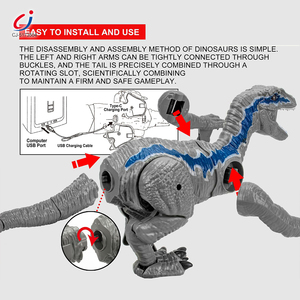 Chengji <span class=keywords><strong>Dinosaure</strong></span> <span class=keywords><strong>télécommandé</strong></span> <span class=keywords><strong>pas</strong></span> <span class=keywords><strong>cher</strong></span> pour enfants, Velociraptor de simulation programmable, jouet <span class=keywords><strong>dinosaure</strong></span> marchant avec lumières, sons et pulvérisation - Product Image 3