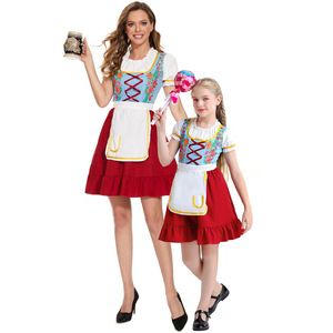 Nuovo Modello di Abbigliamento Coordinato Genitore-Figlio, Abito da Donna per Eventi, <span class=keywords><strong>Costume</strong></span> da Oktoberfest, Vestito da Cameriera per Bar - Product Image 1