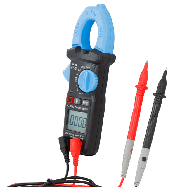SNTOOM Electrical Multimeter High-precision AC-DC Ammeter Intelligent Digital Clamp Meter 128mm 600V AC/DC 6-600A 10M