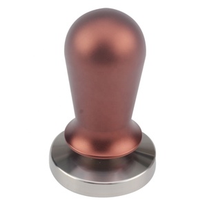 Mango de aluminio Base plana de acero inoxidable Calibrado Espresso Tamper - Product Image 2