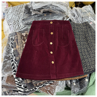Vêtements en gros pour femmes, lots de liquidation en gros, jupes en tweed à taille haute et coupe trapèze à carreaux