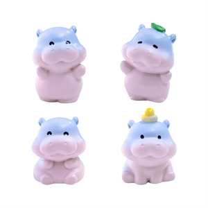 Figura de <span class=keywords><strong>hipopótamo</strong></span> pequeño y adorable, accesorios decorativos DIY, pequeños adornos para <span class=keywords><strong>el</strong></span> escritorio del coche. - Product Image 5