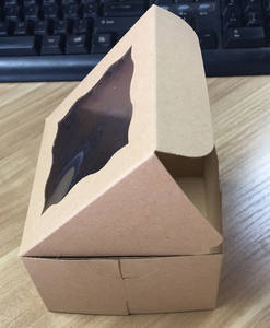 Boîte à gâteaux à double hauteur carrée en plastique rose Individuelle personnalisée transparente pour tarte à biscuits Cupcake Boulangerie Boîte à gâteaux - Product Image 3