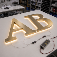 Lettres lumineuses en métal pour l'image de marque de l'entreprise, signalétique murale personnalisée pour bureau