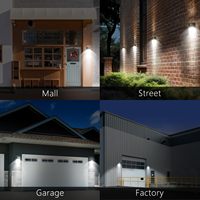Luminaire mural LED ETL cETL avec cellule photoélectrique AC100-277V 45W60W80W, mini luminaire mural extérieur étanche, décoration de jardin et de maison