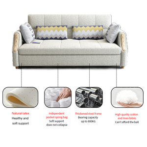 Canapé-<span class=keywords><strong>lit</strong></span> hybride orthopédique multifonctionnel Kino Chic avec couche de latex haute densité et support en acier - Product Image 4