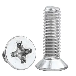 Tornillos de cabeza avellanada cruzada, tornillo de cabeza plana personalizado para piezas industriales/automáticas/muebles