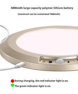 Foco LED con Sensor de movimiento PIR automático de 3W, lámpara de techo inalámbrica 3CCT con pantalla blanca para iluminación moderna para el hogar/La Oficina - Product Image 5