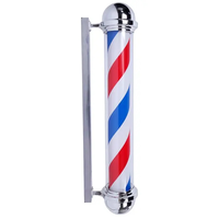 Poteau de barbier rotatif à LED, éclairage en métal, mobilier de salon de coiffure, vente chaude, accessoires de chaise de barbier pour salon de coiffure