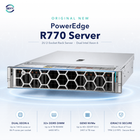 Nouveau PowerEdge R770 2026 avec 2 processeurs Intel Xeon de 6e génération, DDR5 DIMM 6400 MT/s, 1500W, garantie de 3 ans