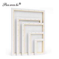 Toile Tendue d'Artiste 100% Coton Sans Acide, Cadre de Toile Vierge Blanche, Taille Personnalisée, pour la Peinture